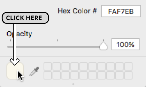 lists click color square to apply hex