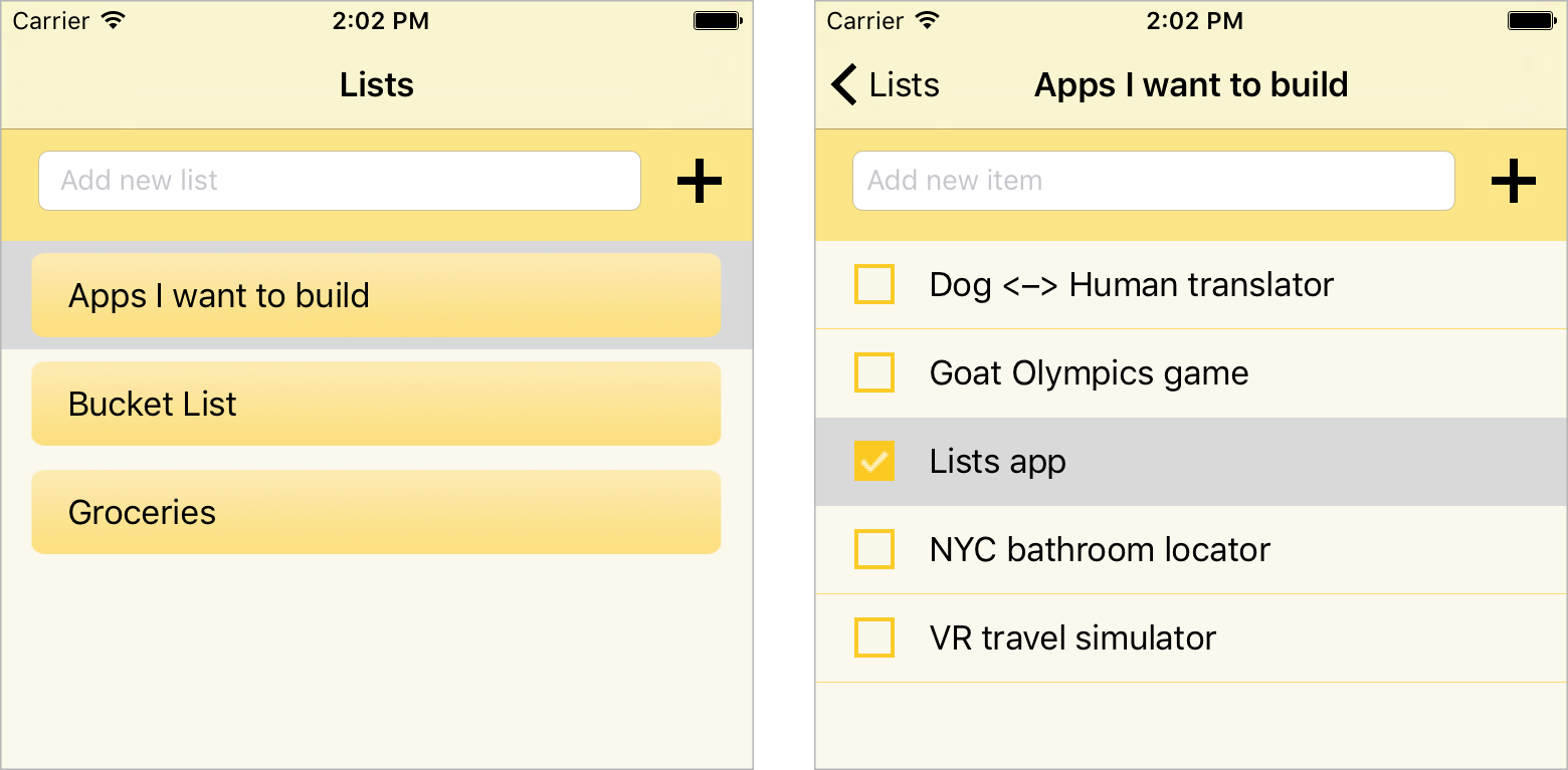 ex prev lists persistent storage