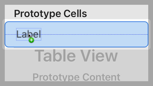 lists add label to content view