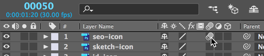 motion blur enable for layer