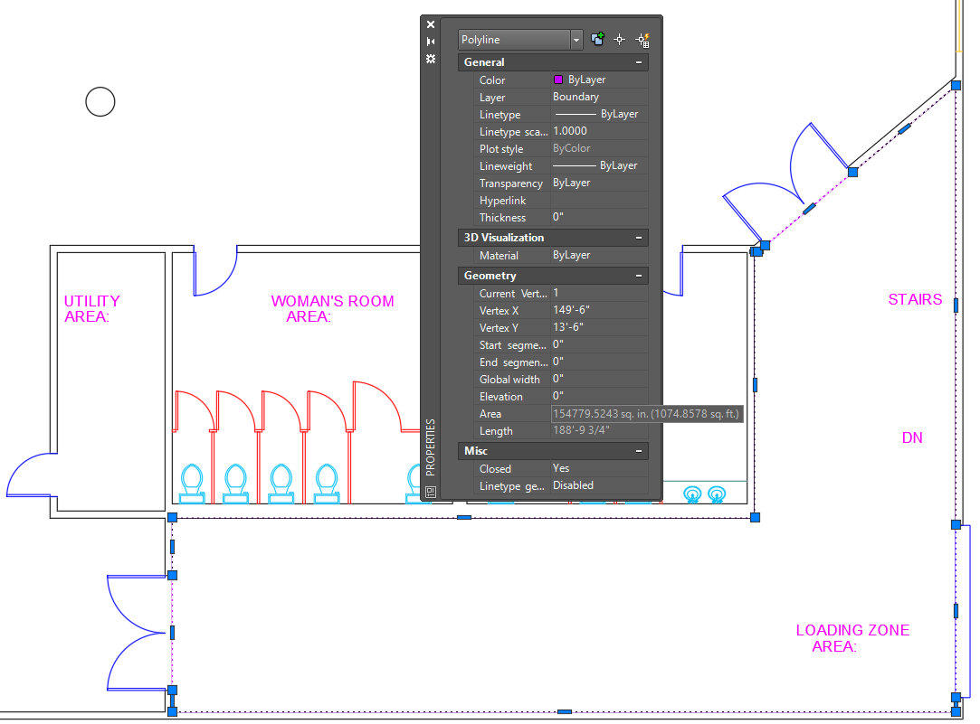 furniture showroom boundary area