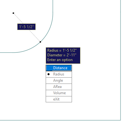 furniture showroom kiosk corner radius