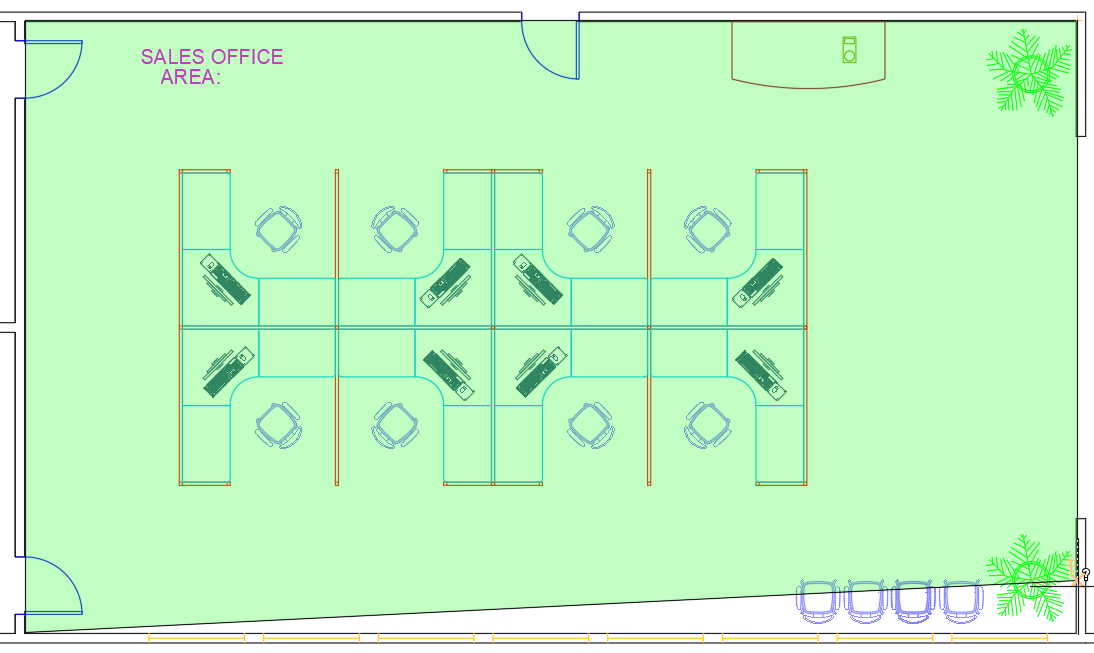 furniture showroom sales office corners
