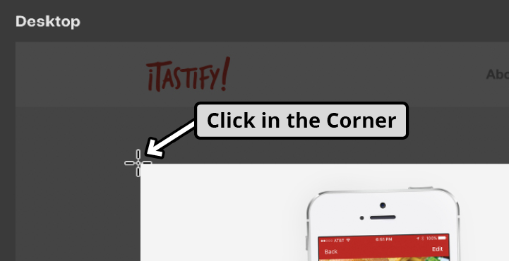 close button click position
