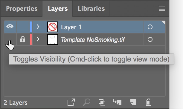 no smoking ill hide template layer