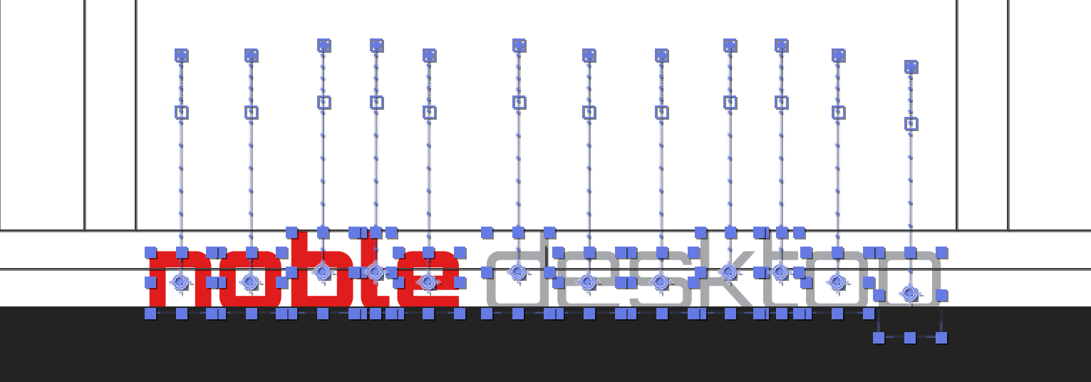 noble logo move letters to start position