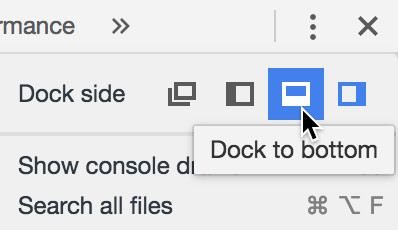 chrome dock to bottom icon