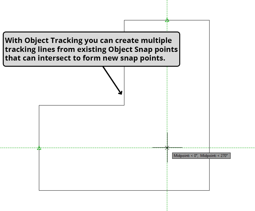 object snap tracking example