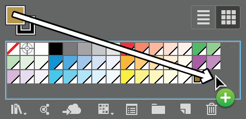 drag fill swatch to swatch list