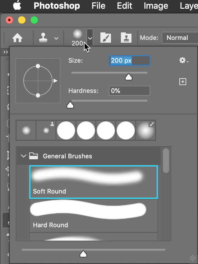 choose brush for clone stamp