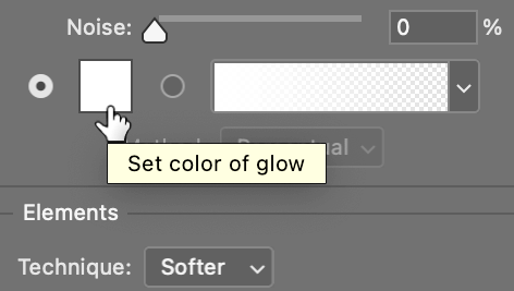 outer glow edit color