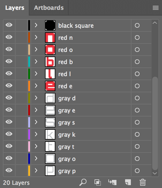 ai reorder rename Noble Desktop layers