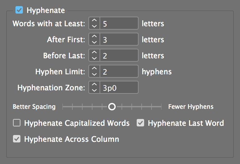 hyphenation setting big book