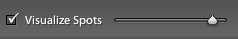 spot removal visualize spots slider