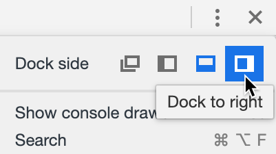 chrome dock to right