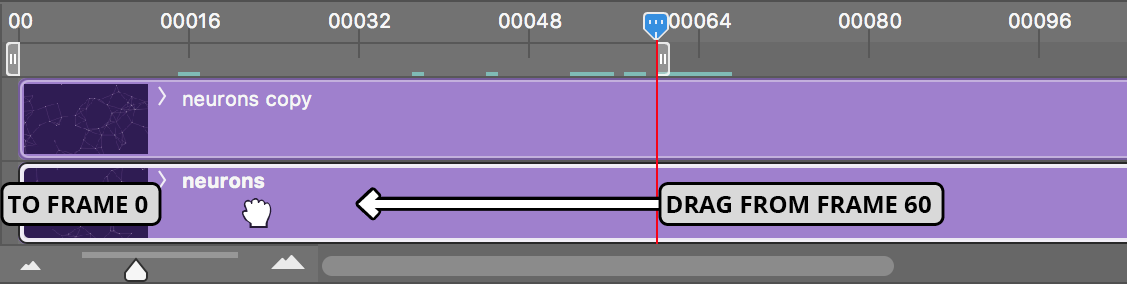 drag neurons to frame0