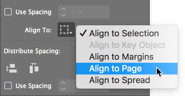 align to page