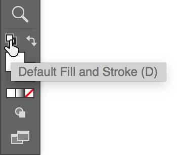 default fill and stroke in tools panel