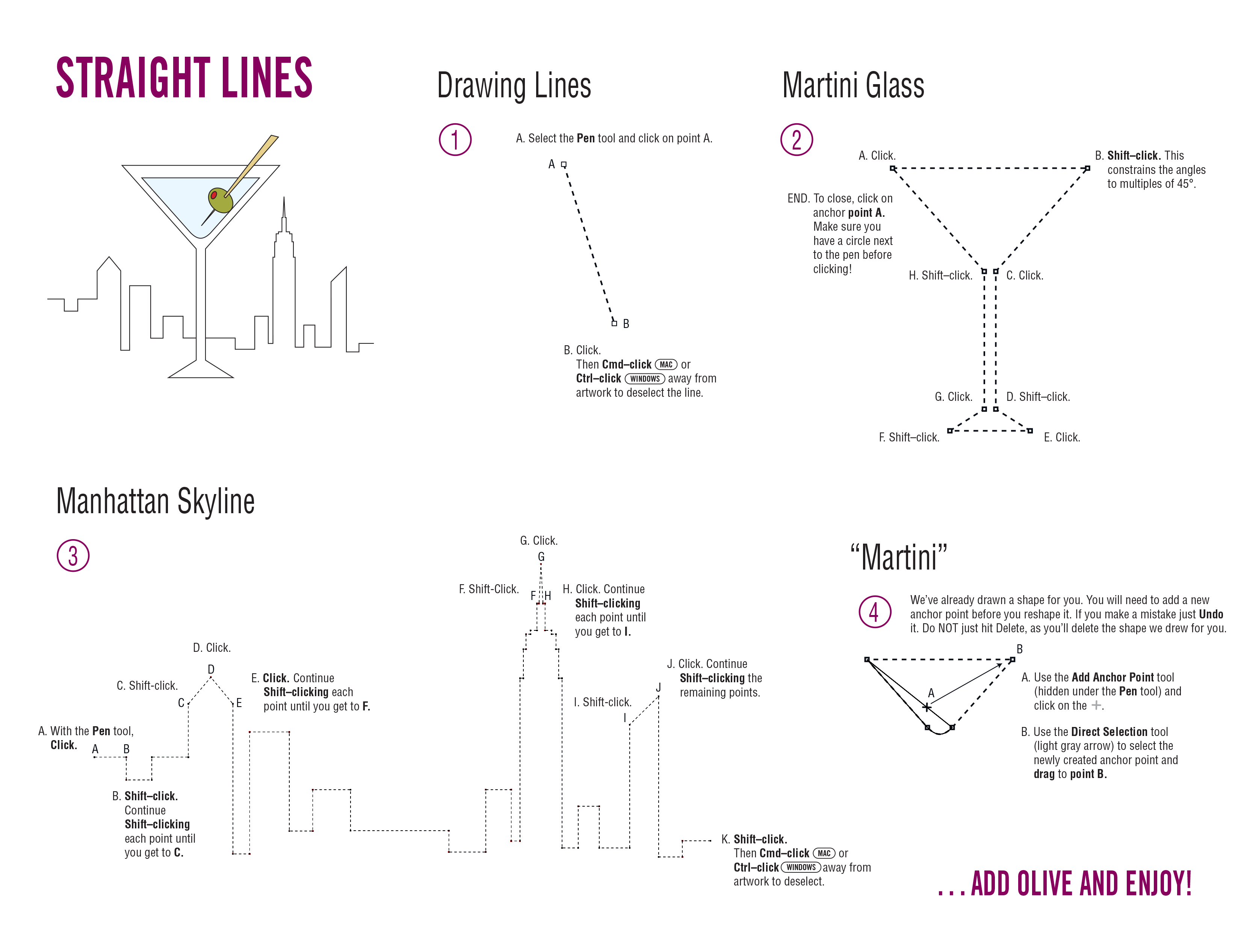 straight lines template