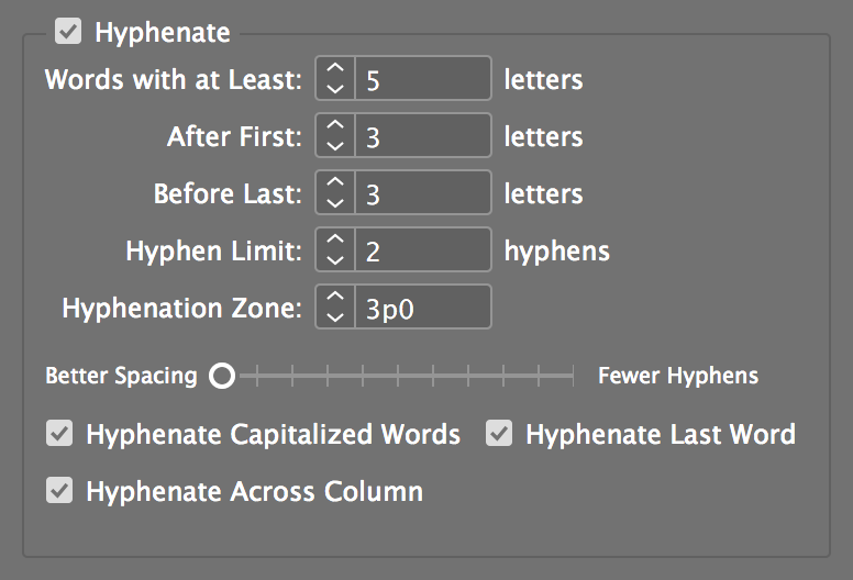 pop styles hyphenation