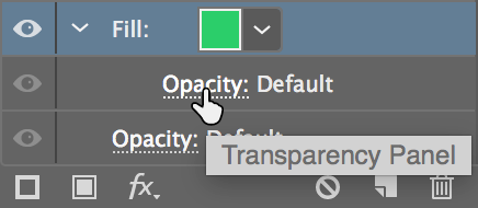 effects appearance opacity