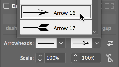 effects stroke arrowhead