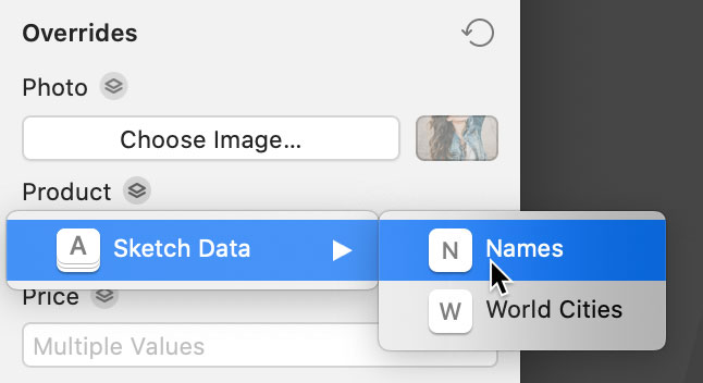 override with data location