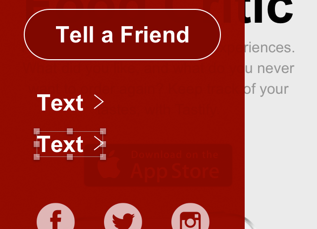 position second text button