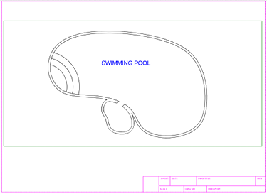 text model space swimming pool