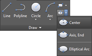 ellipse tool draw panel