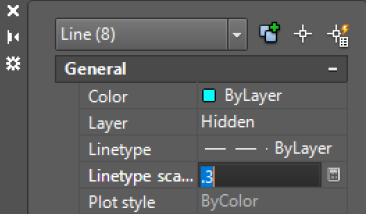 extend properties line type