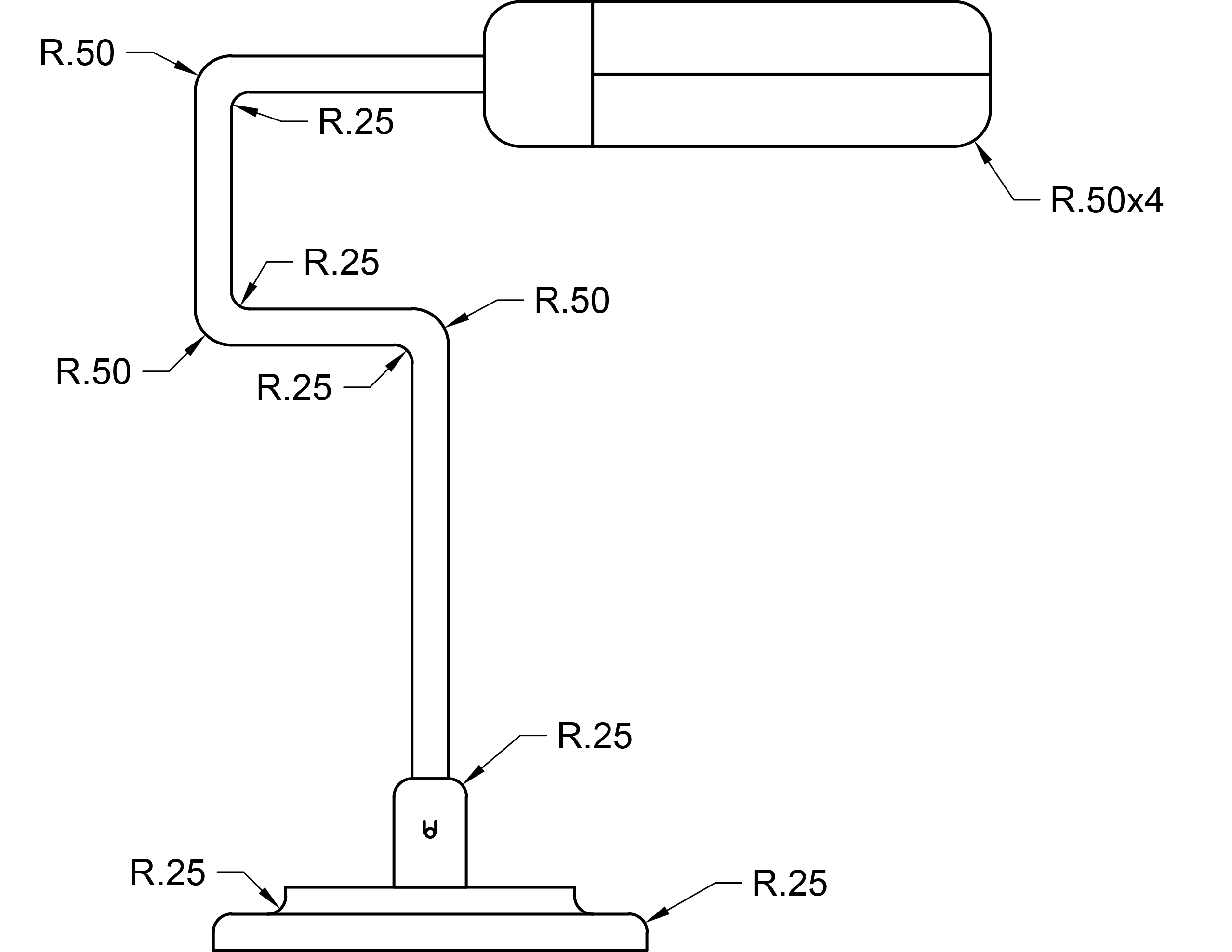 fillet desk lamp a radius