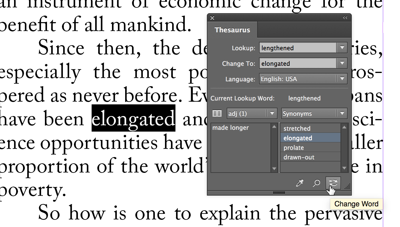 thesaurus change word