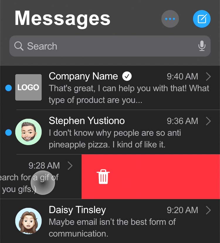 preview messages