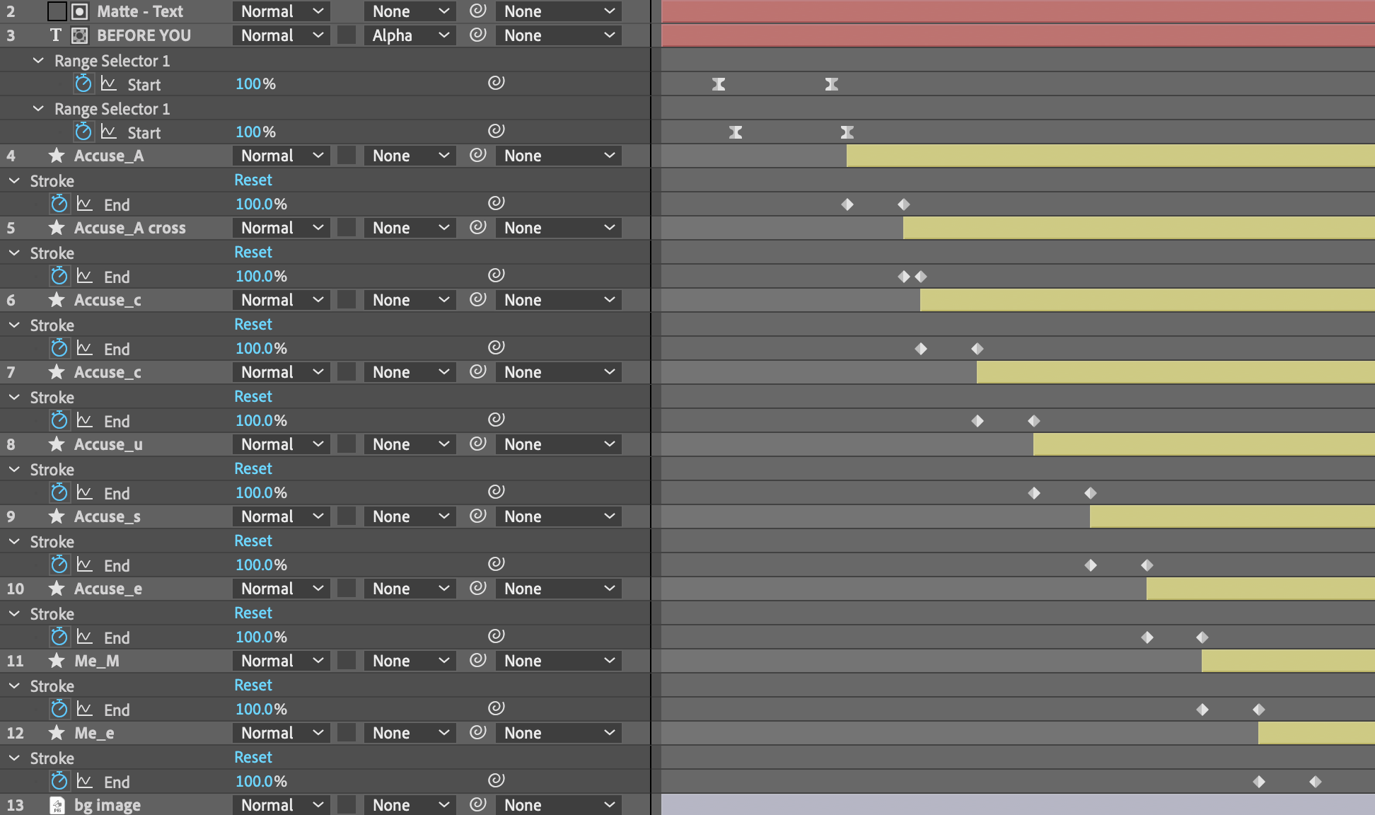 write on all layers sequenced
