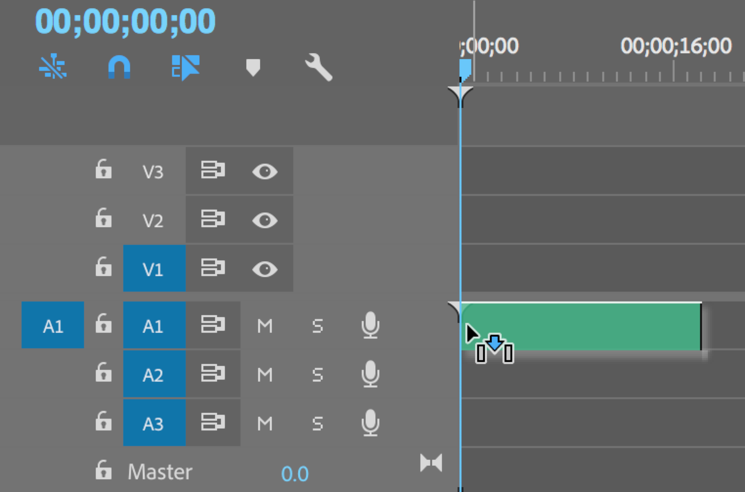 drag audio to timeline