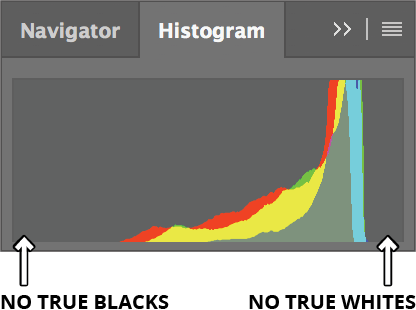 blue woman histogram