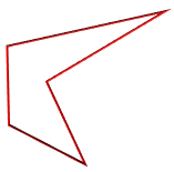 The complex shape rotated to a new angle