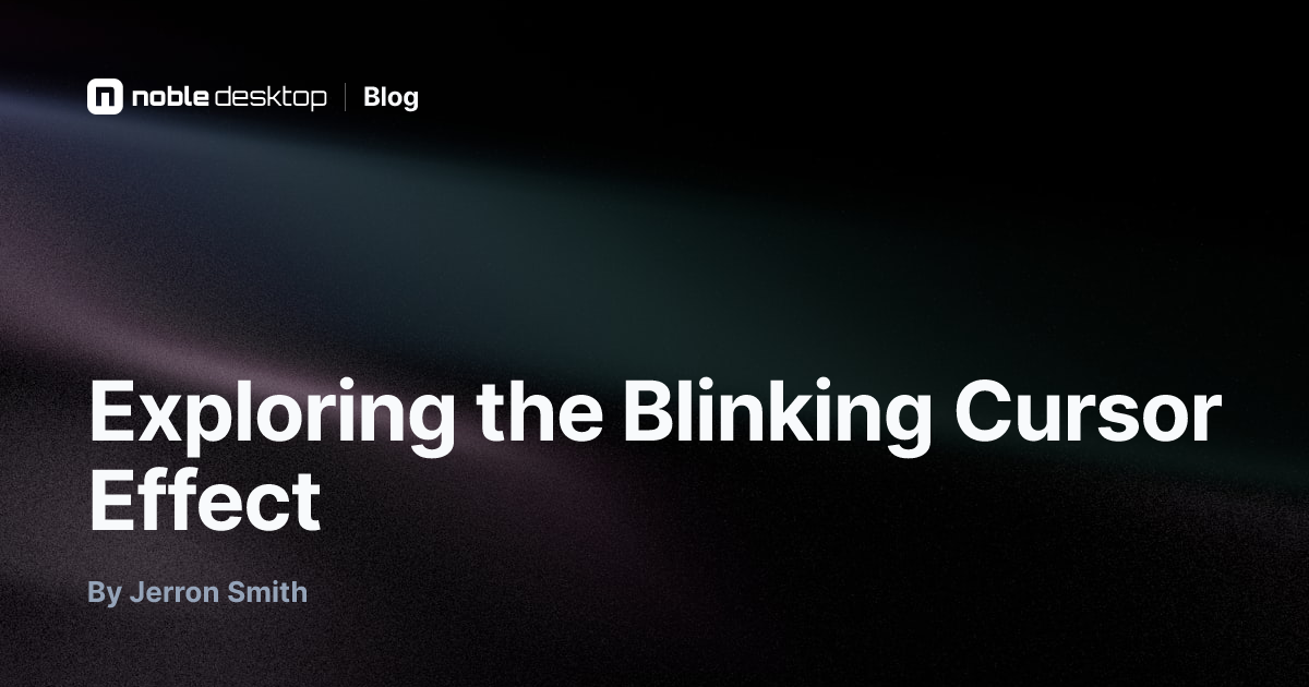 Exploring the Blinking Cursor Effect — After Effects