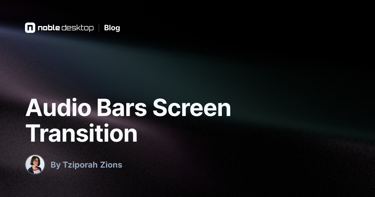 Audio Bars Screen Transition — After Effects