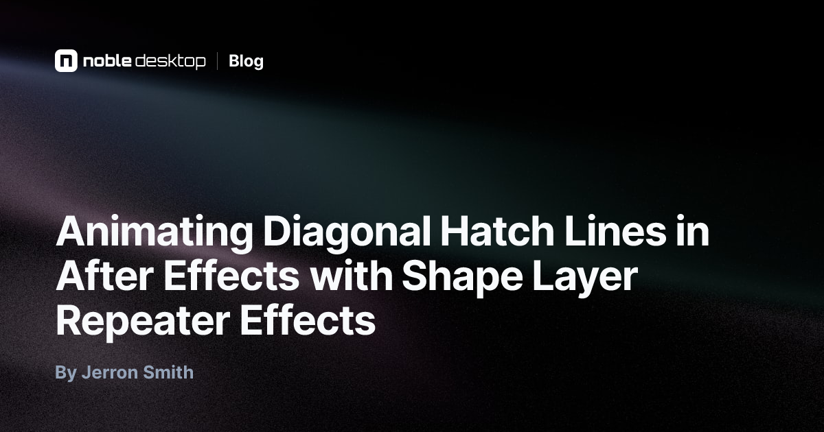 Animating Diagonal Hatch Lines in After Effects with Shap...