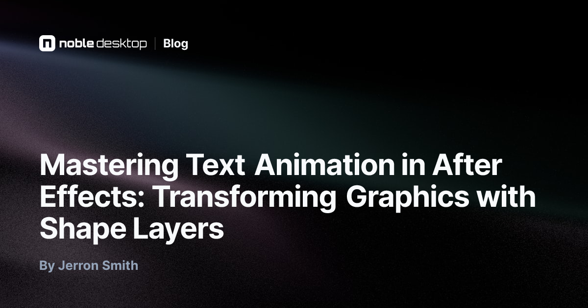 Mastering Text Animation in After Effects