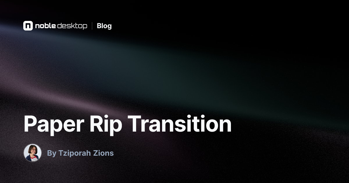 Paper Rip Transition in After Effects