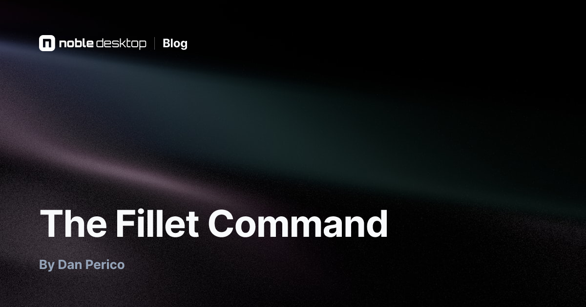 The Fillet Command: AutoCAD Tutorial