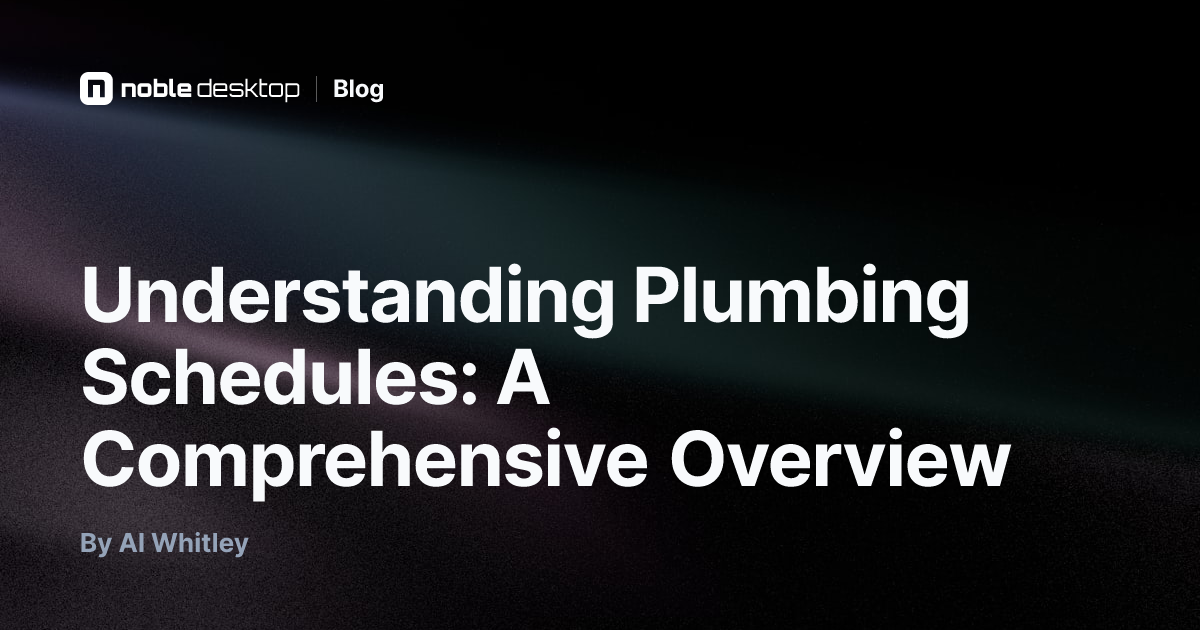 Understanding Plumbing Schedules: A Comprehensive Overview — Blueprint ...