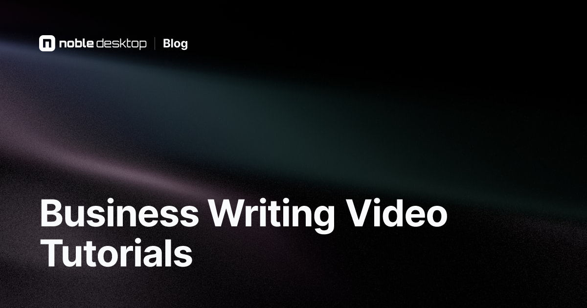 Best Business Writing Video Tutorials