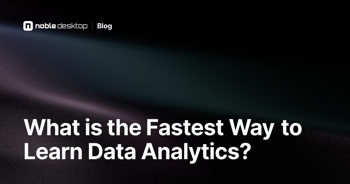 How to Learn Data Analytics Quickly