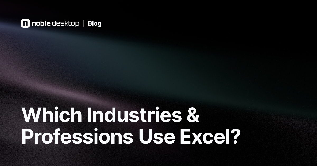 Industries and Professions Using Excel
