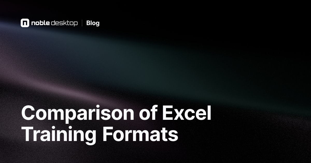 Compare Different Excel Training Formats
