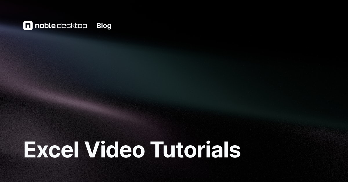 Best Excel Video Tutorials: Get Started Learning Excel